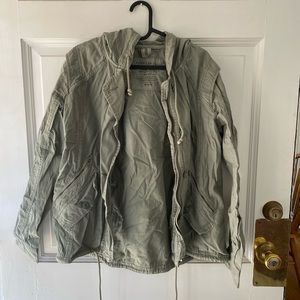 NWOT American Eagle Green Utility Jacket W/ Hood